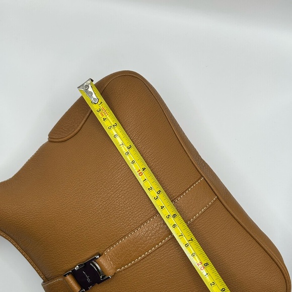 Salvatore Ferragamo Leather Shoulder Bag with Silver Buckle - Picture 14 of 15